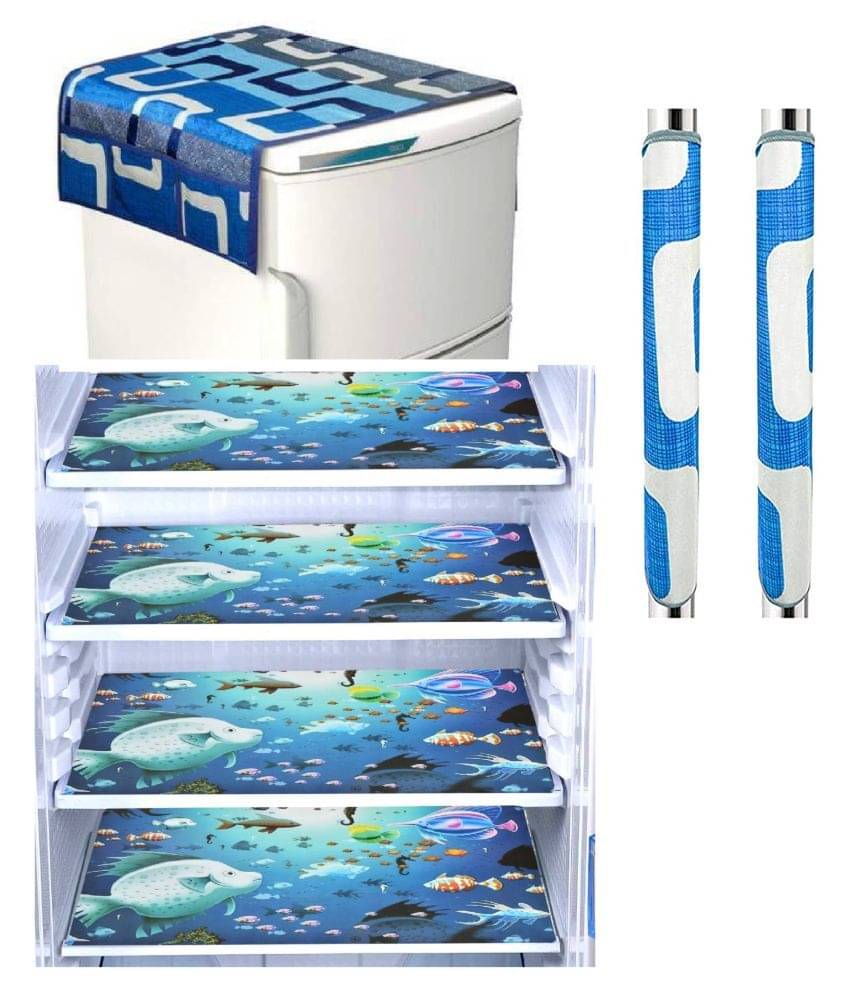 Shaphio - Blue PVC Fridge Top Cover (Pack of 7) Shaphio - Blue PVC Fridge Top Cover (Pack of 7)
