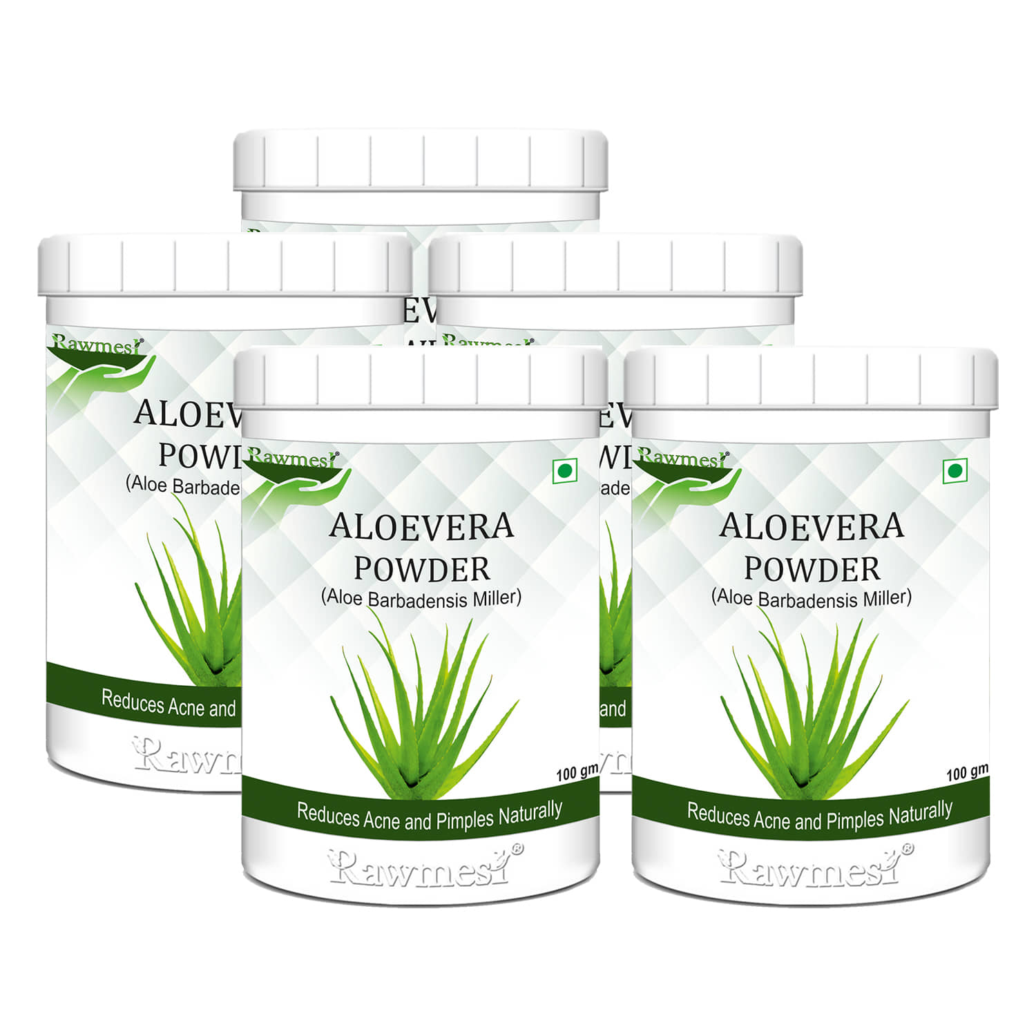 rawmest Aloevera Powder Hair Scalp Treatment 500 g Pack of 5