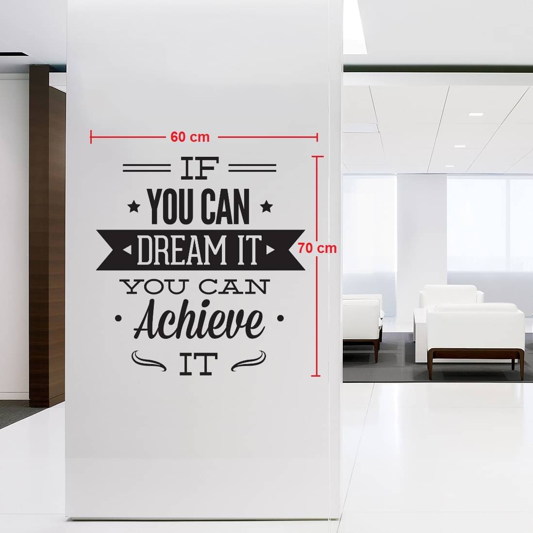 Asmi Collection Motivational Quotes Wall Sticker ( 70 x 60 cms ) Asmi Collection Motivational Quotes Wall Sticker ( 70 x 60 cms )