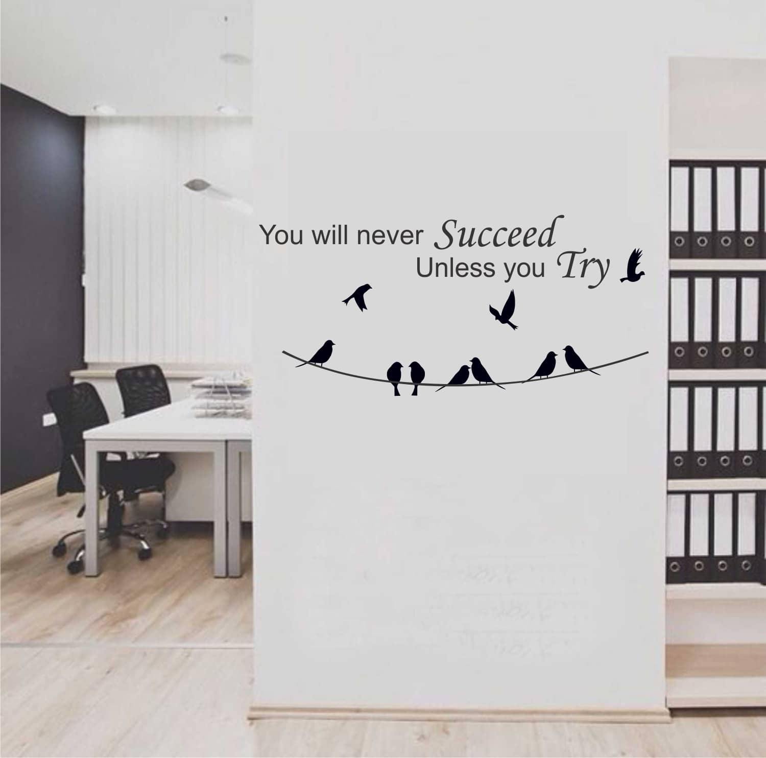 Asmi Collection Success Motivational Quotes Wall Sticker ( 36 x 80 cms )