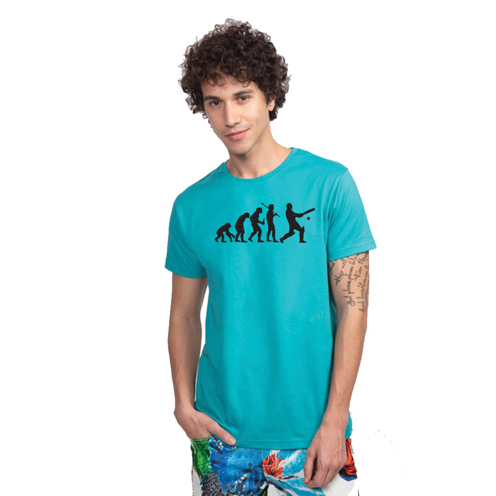     			DREAMKARTS Pack of 1 Cotton Regular Fit Men's T-Shirt ( Blue )