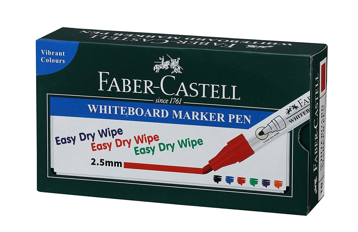 FABER CASTELL 155421-WHITEBOARD MARKER PEN, RED,  PACK OF 20