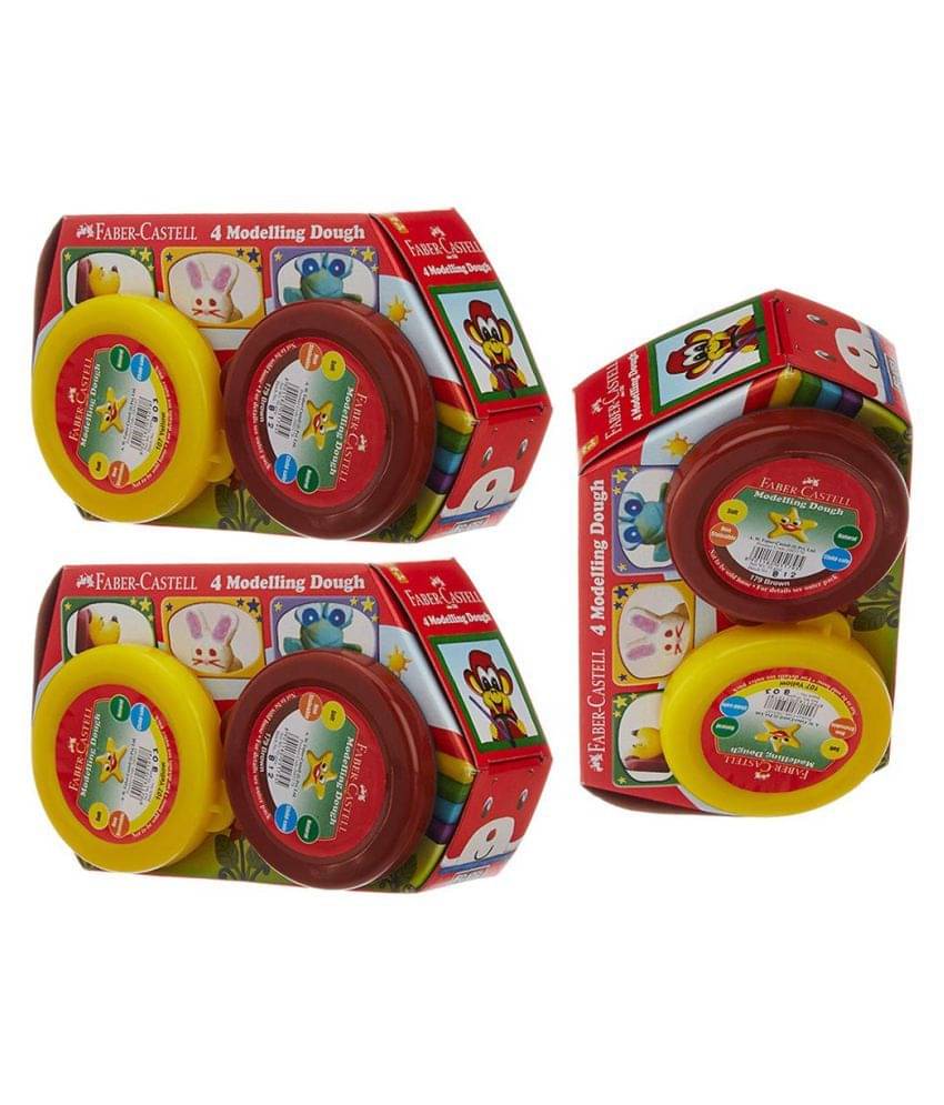     			FABER-CASTELL 4 MODELLING DOUGH PACK OF 3