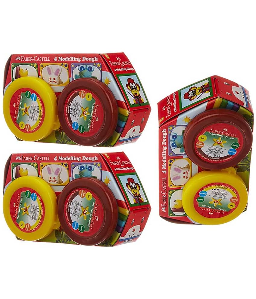 FABER-CASTELL 4 MODELLING DOUGH PACK OF 3 - Stationery | Buy online on ZillyBuy
