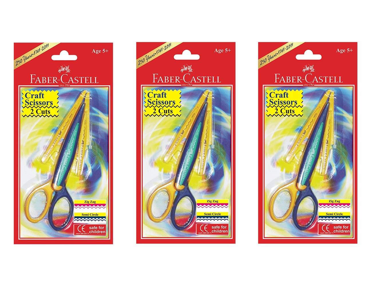     			FABER-CASTELL CRAFT SCISSORS 2 CUT PACK OF 4