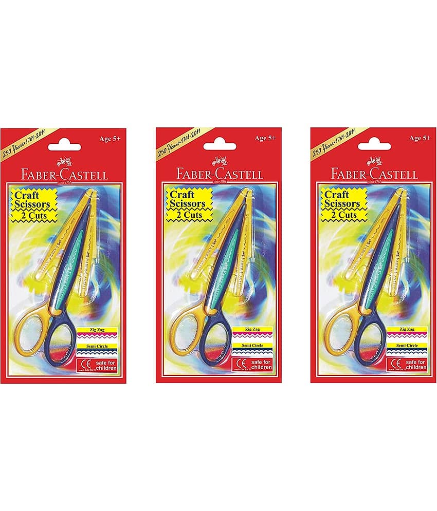 FABER-CASTELL CRAFT SCISSORS 2 CUT PACK OF 4 - Stationery | Buy online on ZillyBuy
