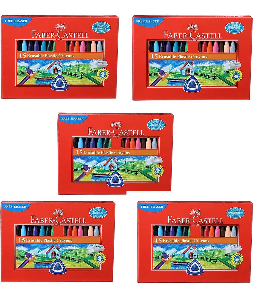 Faber Castell - Other PLASTIC CRAYON (Pack of 6) - Stationery | Buy online on ZillyBuy