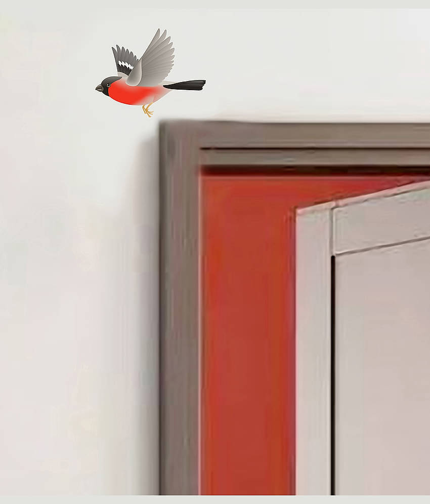 WallDesign Colorful Natural Birds Sticker Vinyl Switch Board Sticker - Pack of 16