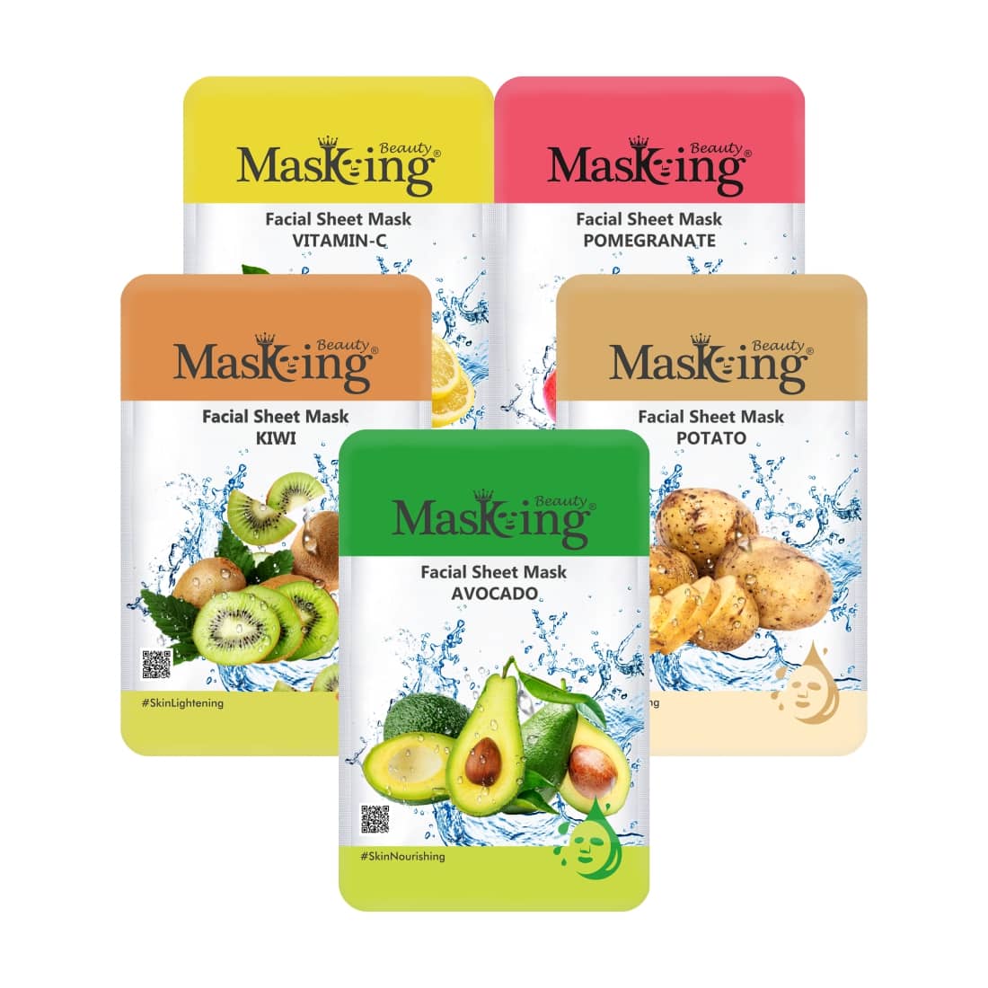 Masking - Radiant Glow Sheet Mask for All Skin Type (Pack of 5)