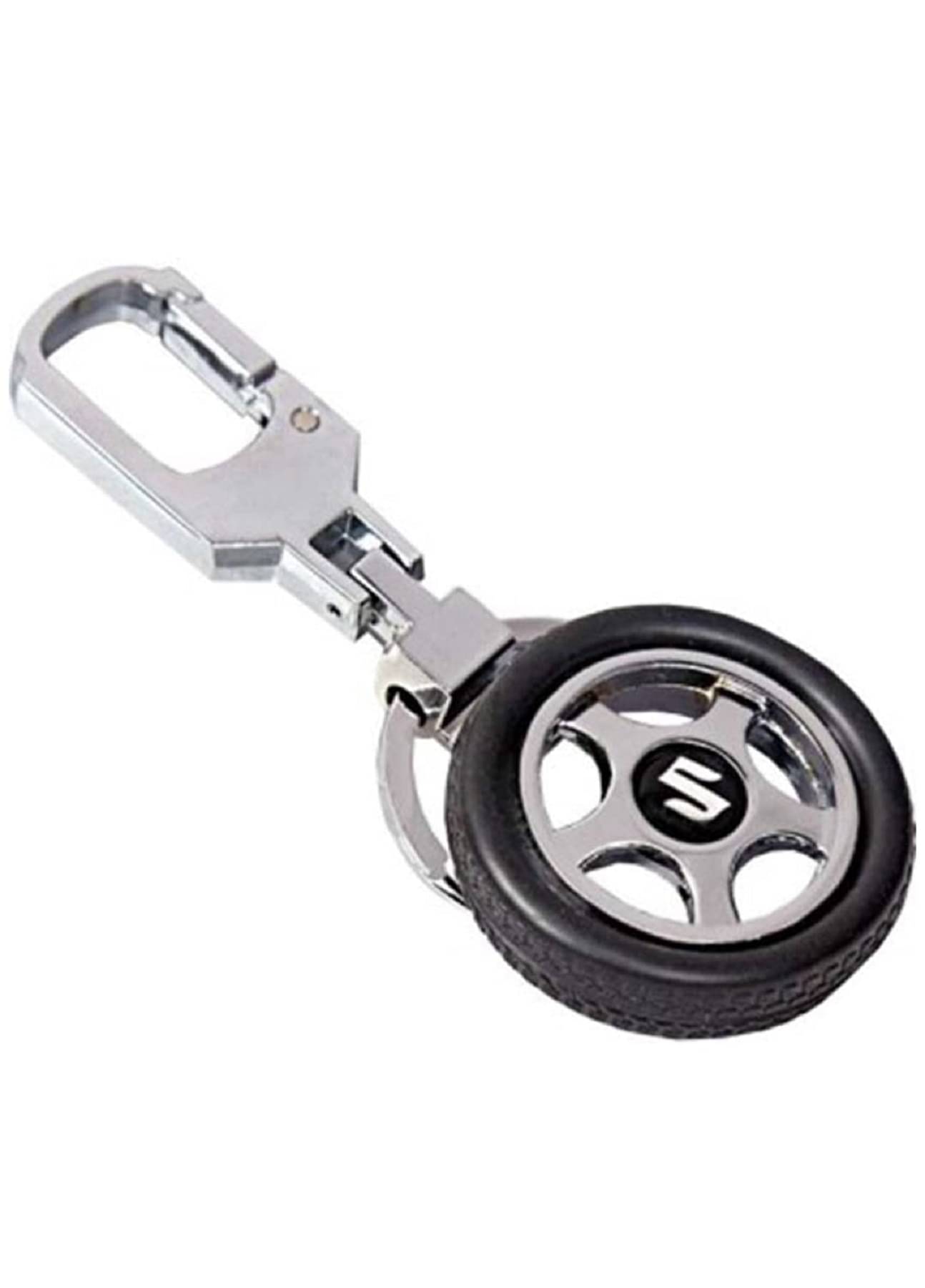     			Americ Style Black Suzuki Rotation Wheel Locking Metal Key Chain