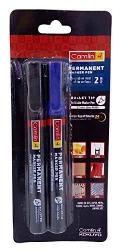     			CAMLIN PERMANENT MARKER PEN - BLUE AND BLACK PACK OF 10