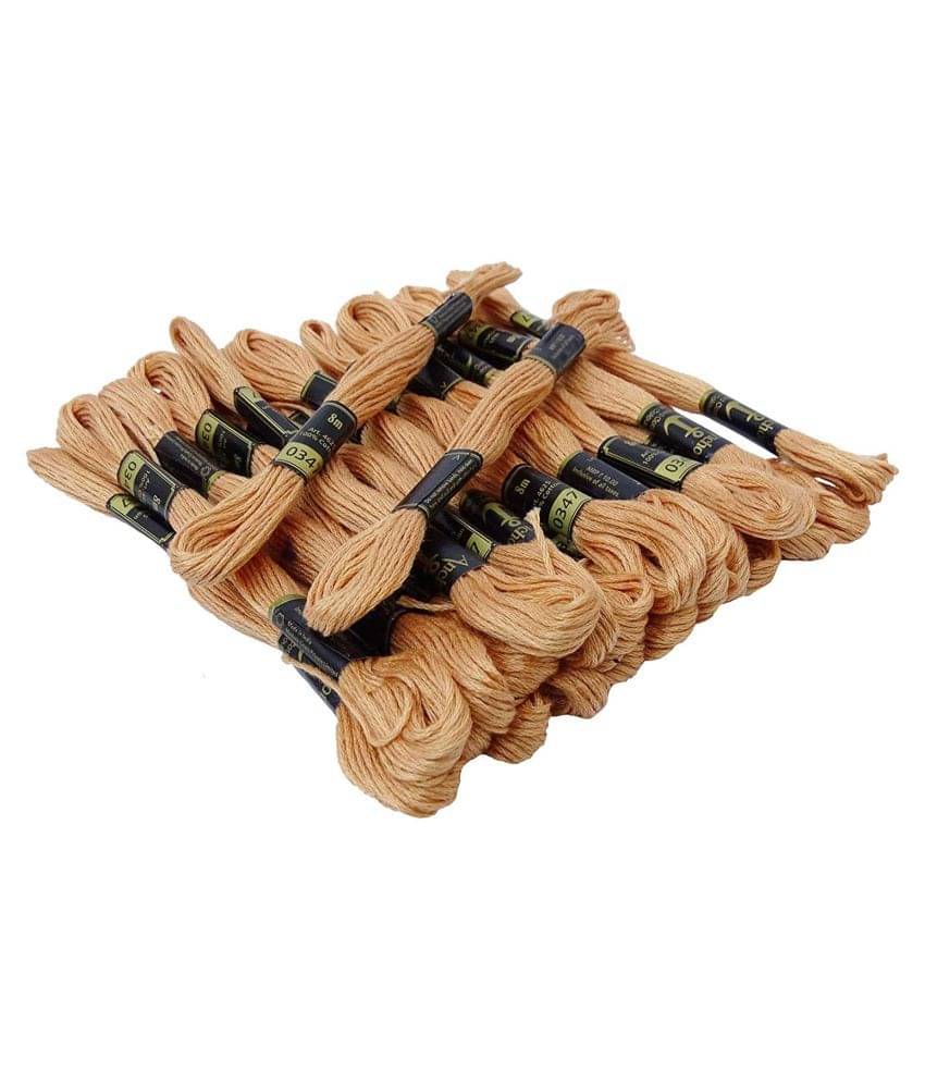     			PRANSUNITA Anchor Stranded Cotton 6 Strand Cross-Stitch Hand Embroidery Stranded Cotton Craft Sewing Floss Thread, Pack of 10 (Anchor 347)
