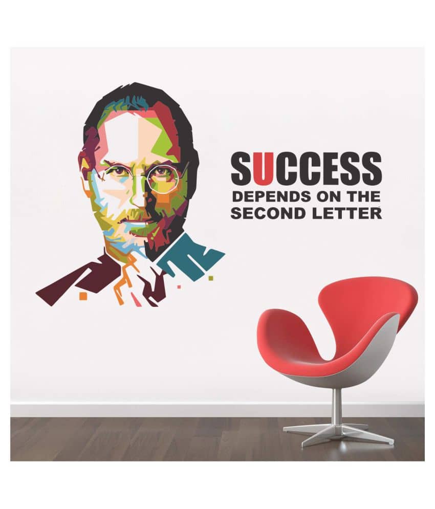 Asmi Collection Steve Jobs Motivational Quotes Wall Sticker ( 70 x 110 cms )