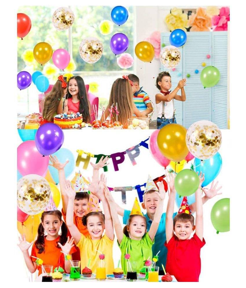     			Zyozi 107 PCS Balloons Arch Garland Kit ,12 Inch Gold Confetti Balloon Colorful Party Latex Balloons Assorted Color Balloons for Shower Birthday Wedding Children's Day Decorations