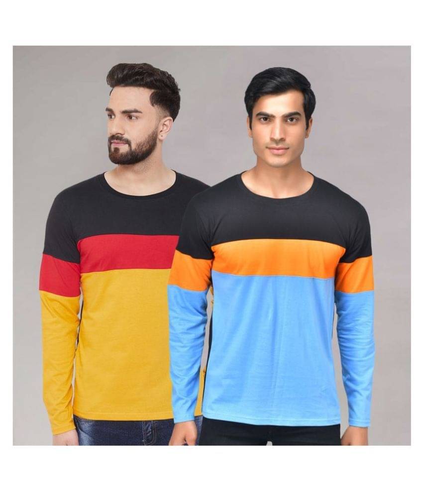     			The Dry State - Black Cotton Slim Fit Men's T-Shirt ( Pack of 2 )