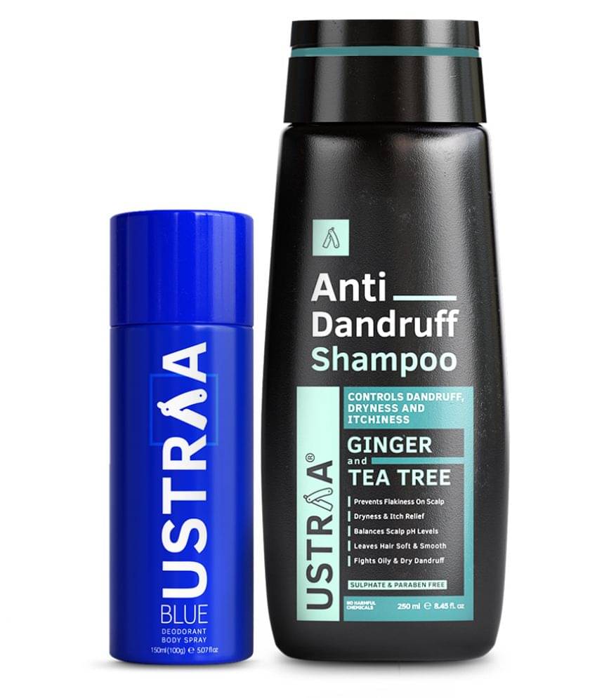     			Ustraa BLUE Deodorant - 150ml & Ustraa Anti Dandruff Hair Shampoo - 250ml