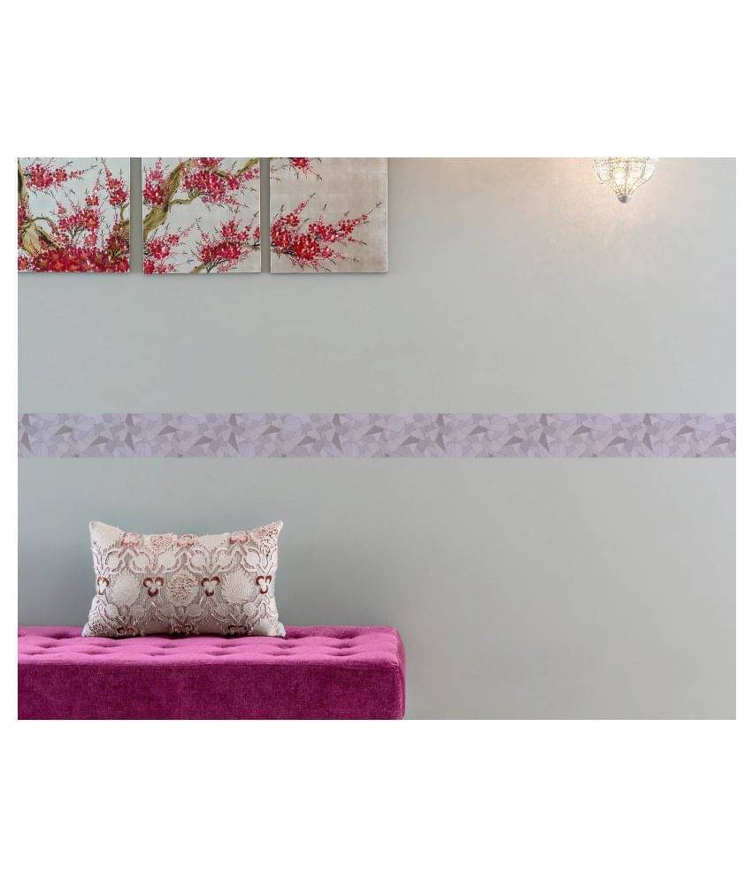     			WallDesign Abstract Geometric Shapes - 8 cm W x 305 cm L Abstract Sticker ( 305 x 8 cms )