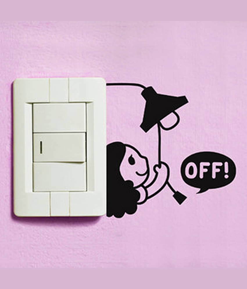 WallDesign Combo Teady Vinyl Switch Board Sticker - Pack of 5