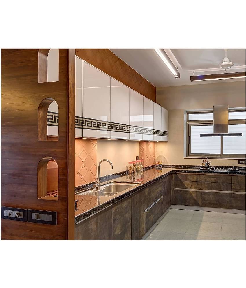 WallDesign Marble Stone Inlay Pattern1 - 8 cm W x 305 cm L Nature Sticker ( 305 x 8 cms )