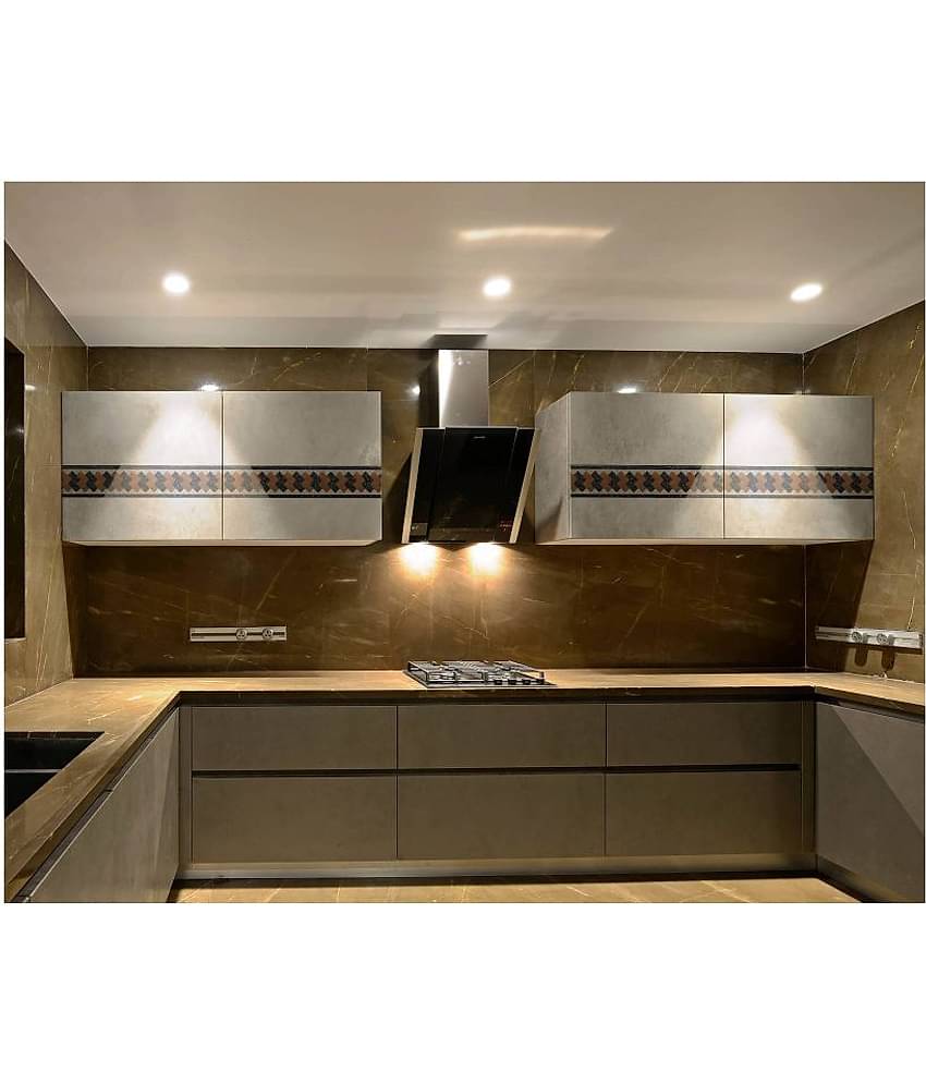 WallDesign Marble Stone Inlay Sticker - 8 cm W x 305 cm L Nature Sticker ( 305 x 8 cms )