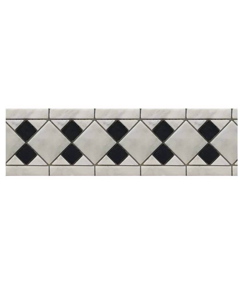     			WallDesign Marble Stone Inlay Tile - 8 cm W x 305 cm L Nature Sticker ( 305 x 8 cms )