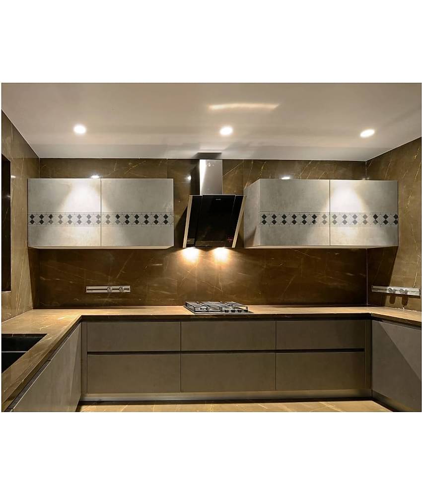 WallDesign Marble Stone Inlay Tile - 8 cm W x 305 cm L Nature Sticker ( 305 x 8 cms )