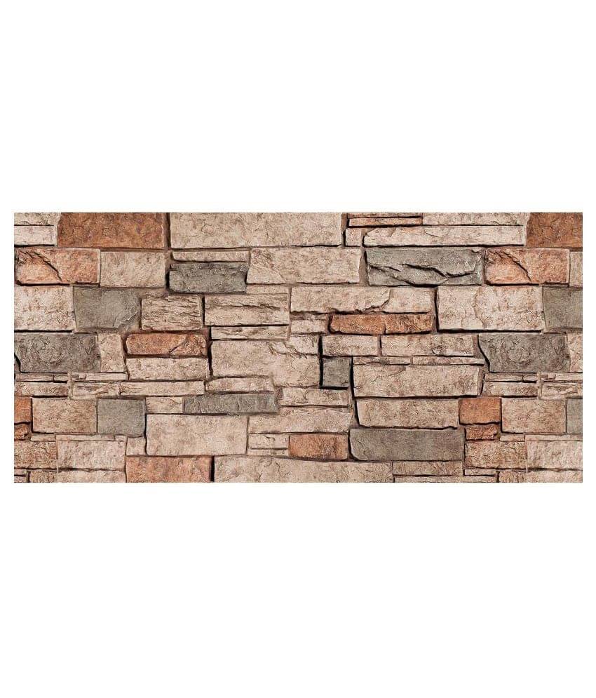 WallDesign Stone Brick Wall Pattern - 8 cm W x 488 cm L Nature Sticker ( 488 x 8 cms ) WallDesign Stone Brick Wall Pattern - 8 cm W x 488 cm L Nature Sticker ( 488 x 8 cms )