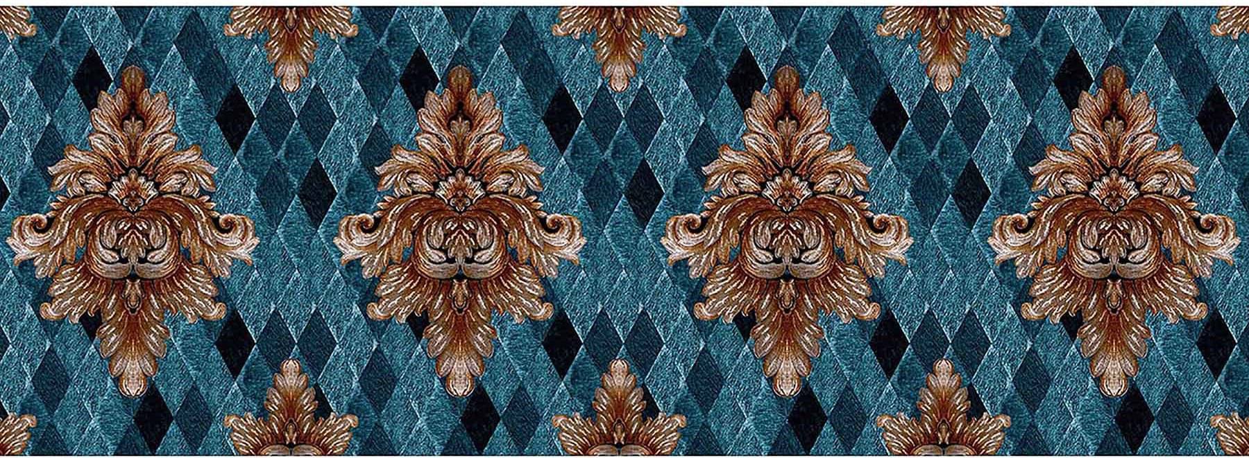     			WallDesign Tile Floral Texture Rustic - 8 cm W x 610 cm L Abstract Sticker ( 610 x 8 cms )