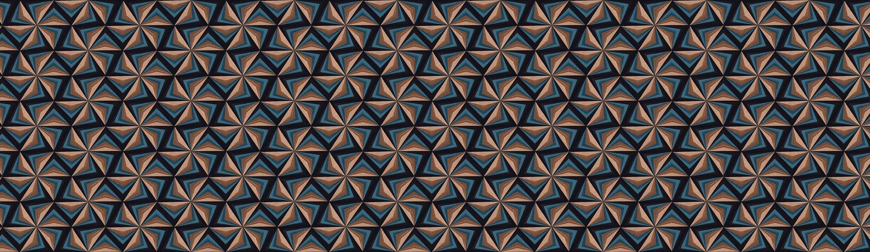     			WallDesign Tile Star Pattern - 8 cm W x 610 cm L Abstract Sticker ( 610 x 8 cms )