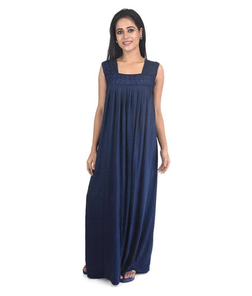     			PIYALI'S CREATION WOMEN'S Hosiery Nighty & Night Gowns - Navy