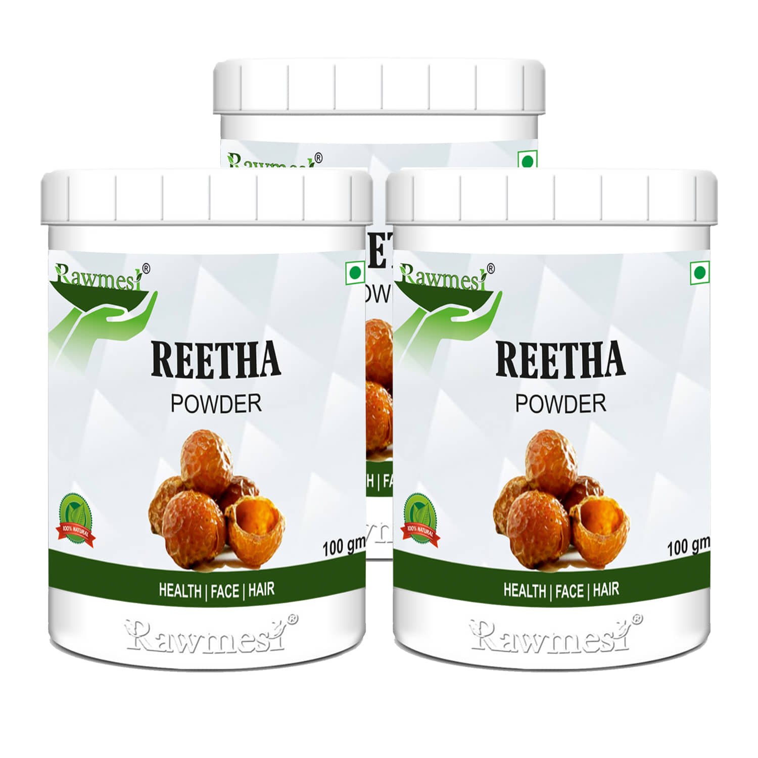 Rawmest Reetha Powder 300 Gm Pack of 3