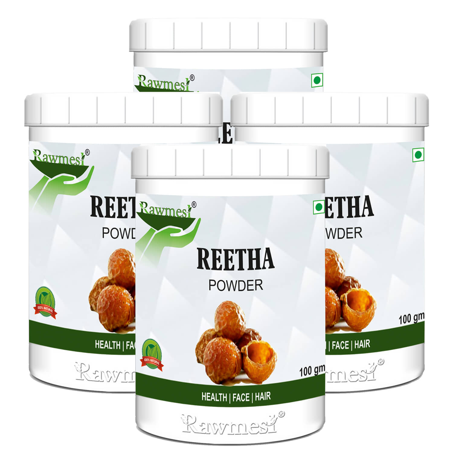 Rawmest Reetha Powder 400 Gm Pack of 4