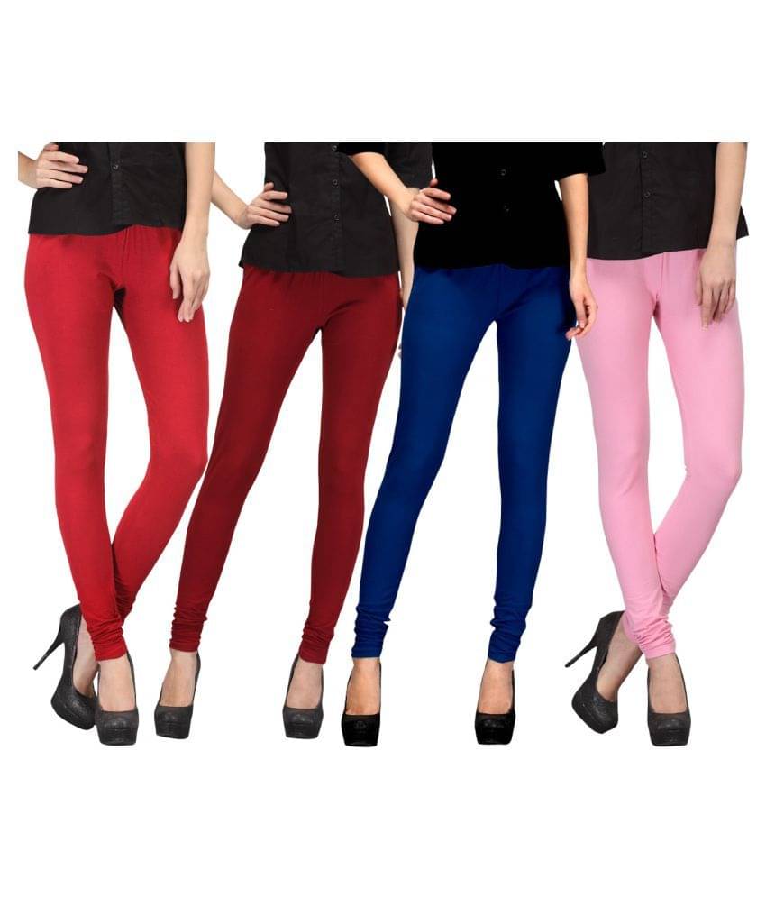     			FnMe Cotton Lycra Pack of 4 Leggings