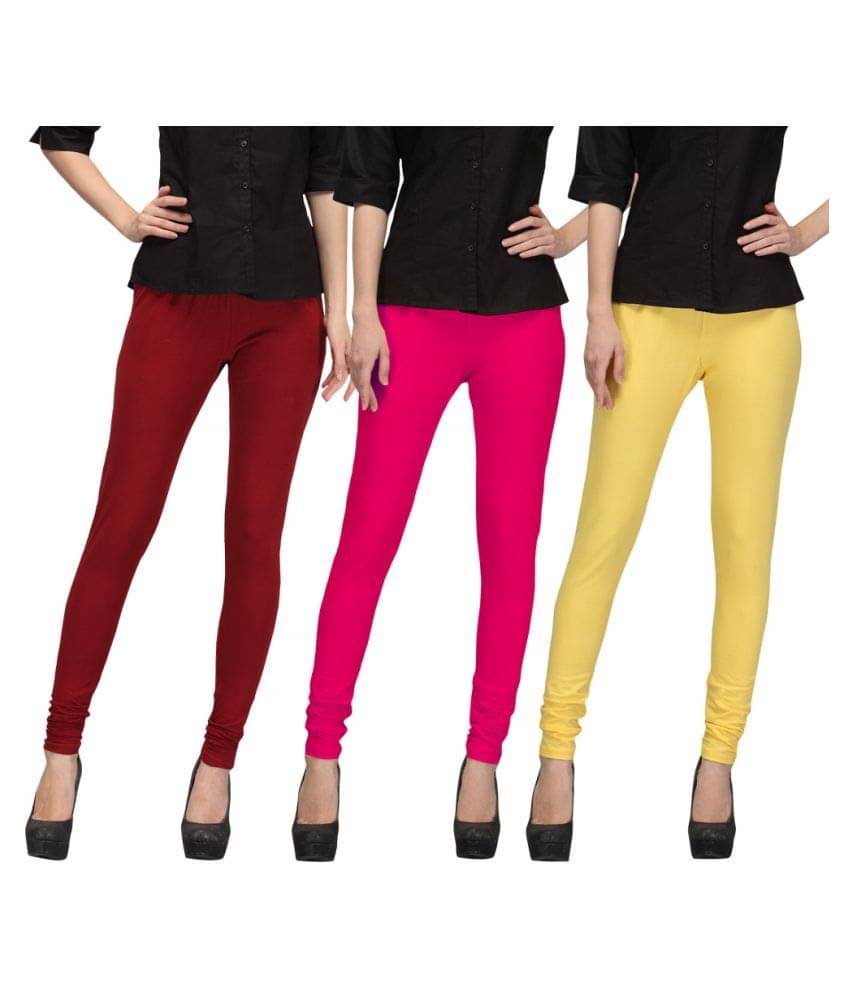     			FnMe Cotton Lycra Pack of 3 Leggings