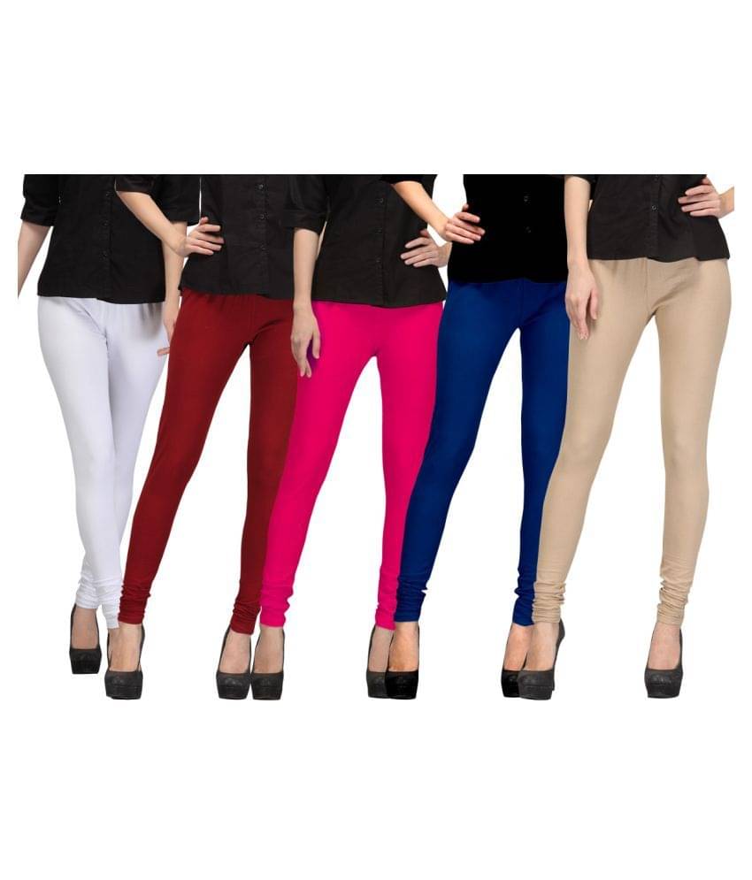     			FnMe Cotton Lycra Pack of 5 Leggings