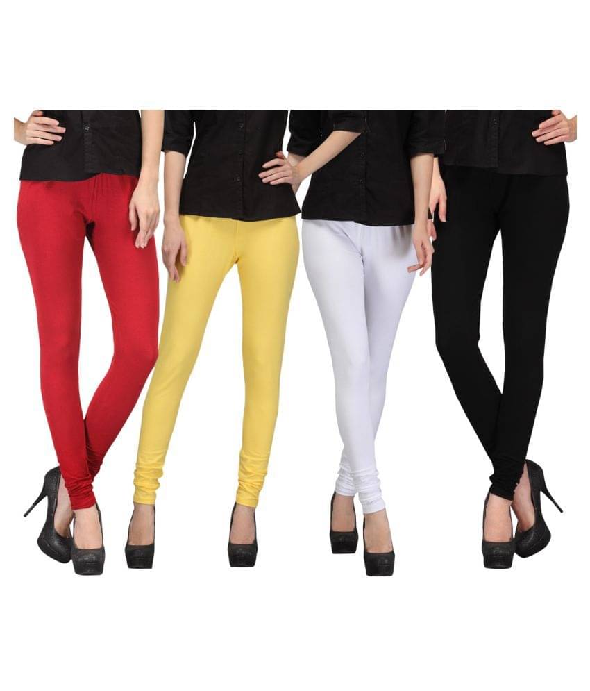     			FnMe Cotton Lycra Pack of 4 Leggings
