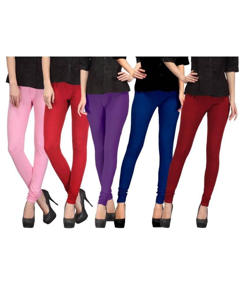     			FnMe Cotton Lycra Pack of 5 Leggings