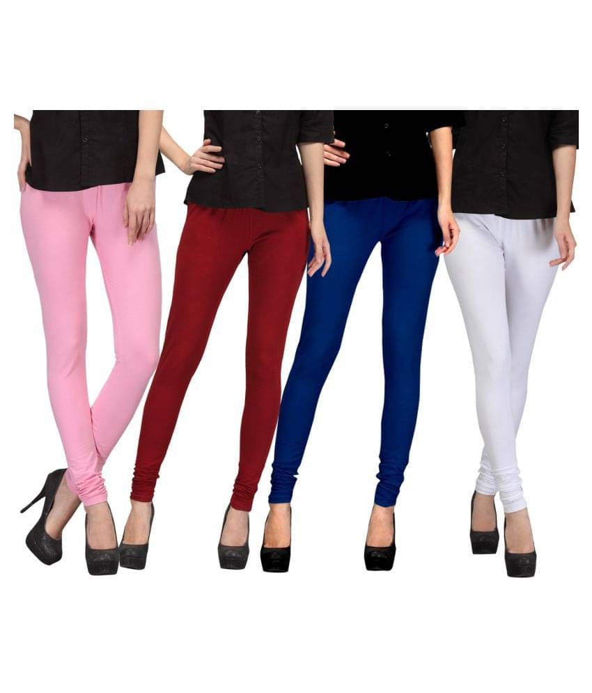     			FnMe Cotton Lycra Pack of 4 Leggings