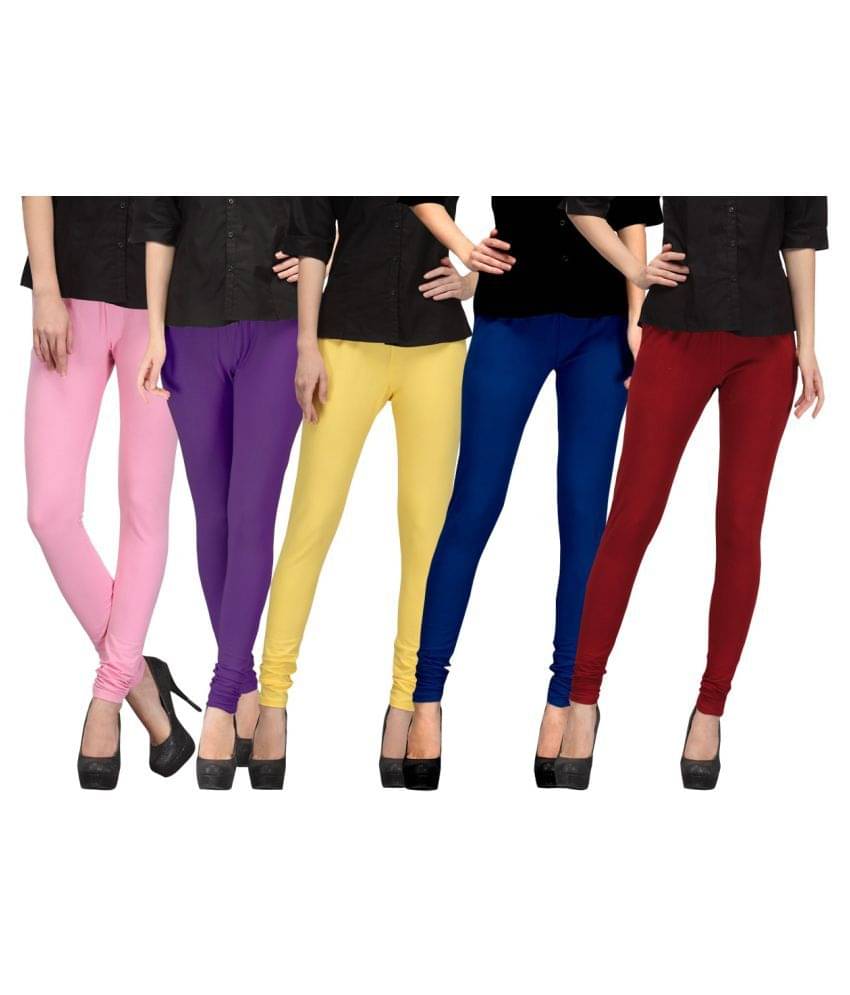     			FnMe Cotton Lycra Pack of 5 Leggings