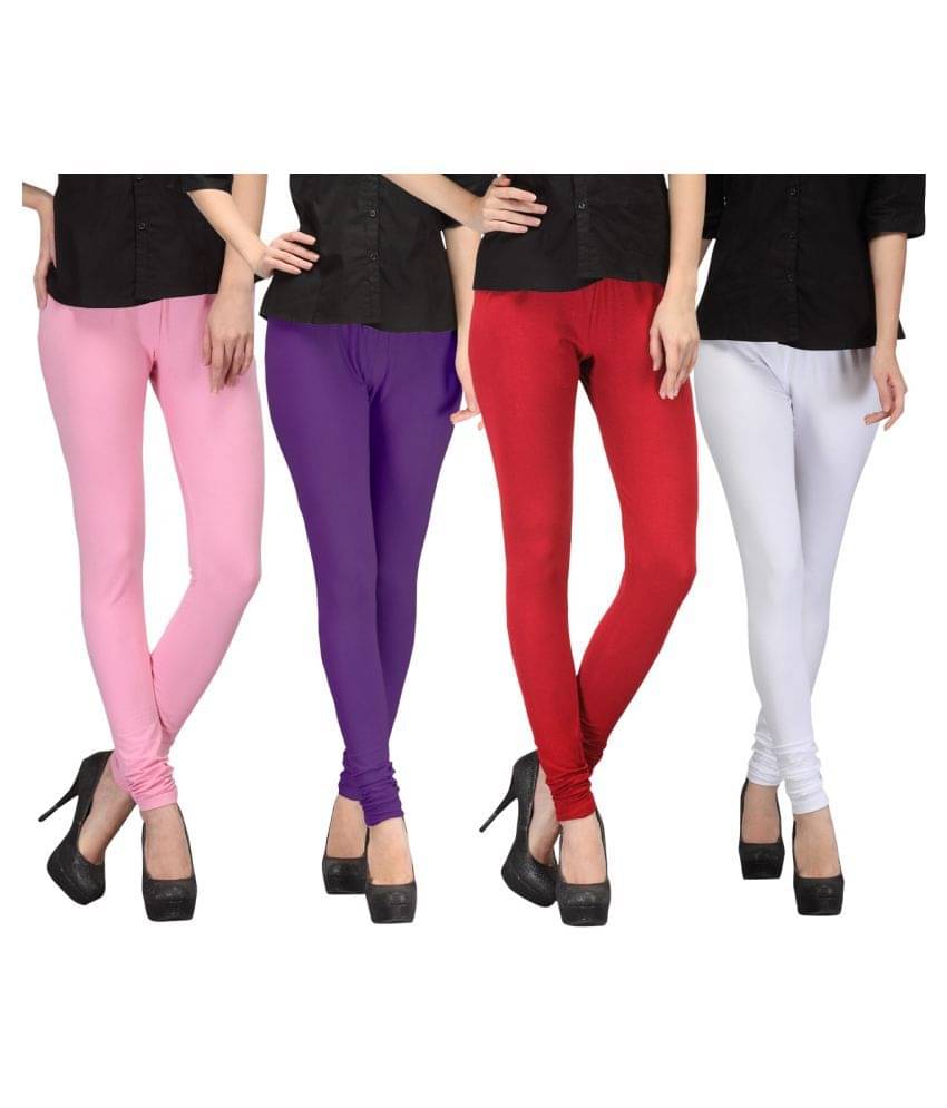     			FnMe Cotton Lycra Pack of 4 Leggings