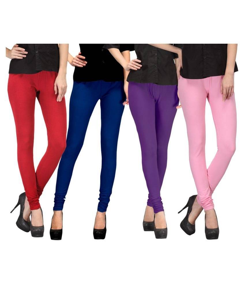     			FnMe Cotton Lycra Pack of 4 Leggings