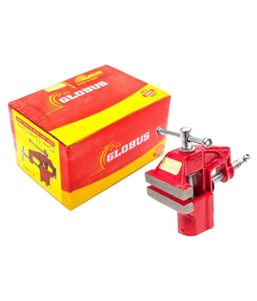 GLOBUS 385 Cast Iron 50 mm Baby Vice, Red