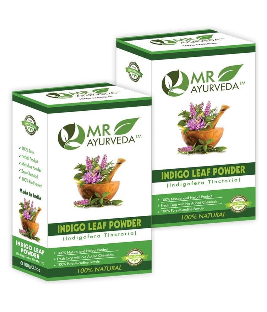     			MR Ayurveda 100% Organic Indigo Powder Natural Henna 200 g Pack of 2
