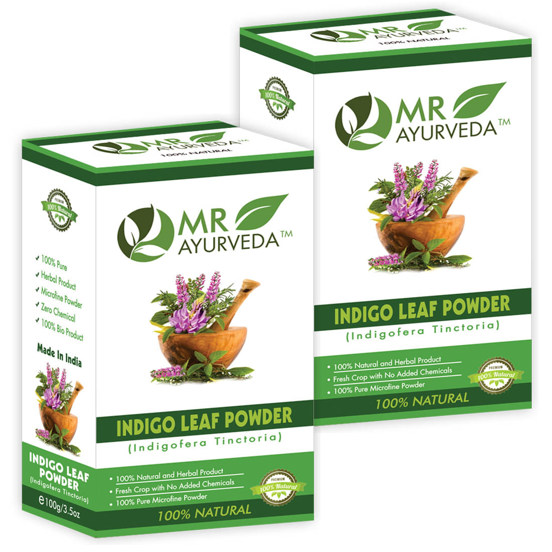 MR Ayurveda Best Selling Indigo Powder Natural Henna 200 g Pack of 2 MR Ayurveda Best Selling Indigo Powder Natural Henna 200 g Pack of 2