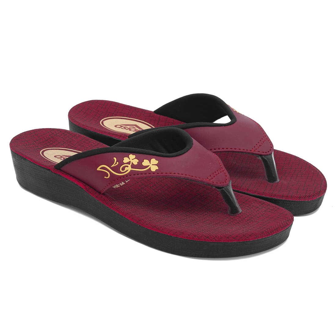     			ASIAN Red Women's Leather Slipper