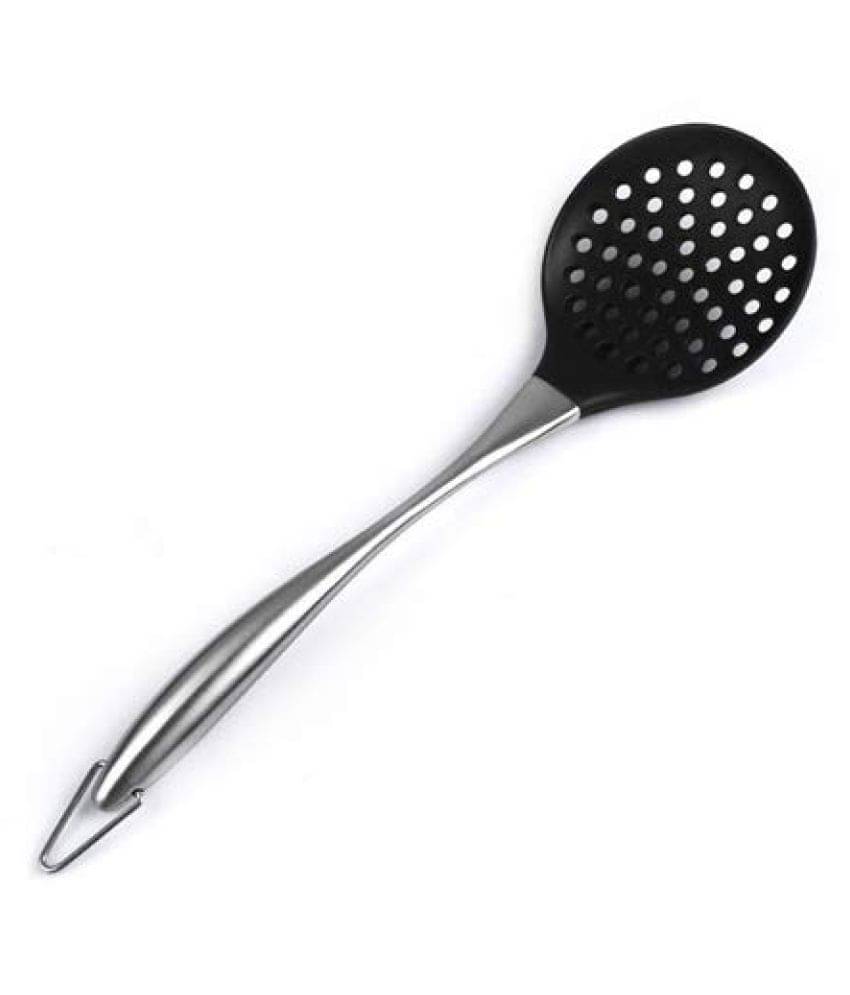     			Baskety Silicone with Stainless Steel Handle Spatula ( Pack of 1, Black)