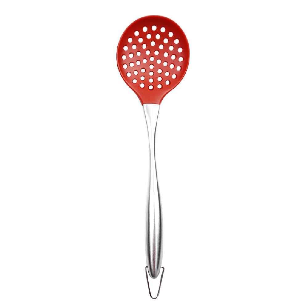     			Baskety Red Steel Slotted Spatula ( Pack of 1 )