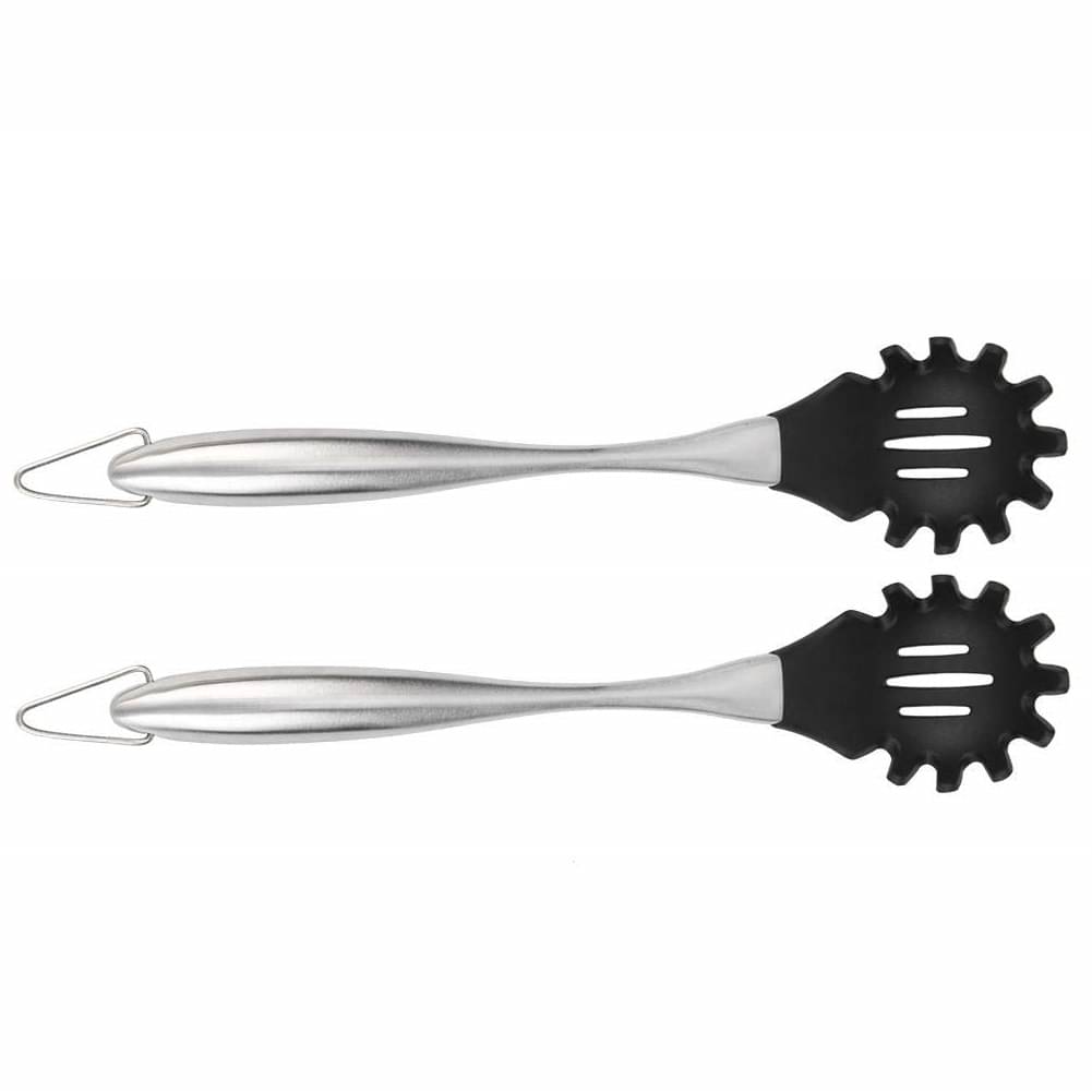 Baskety Silicone Pasta Serving and Stainless Steel Handle Flexible Spatula( Pack of 2, Black ) Baskety Silicone Pasta Serving and Stainless Steel Handle Flexible Spatula( Pack of 2, Black )