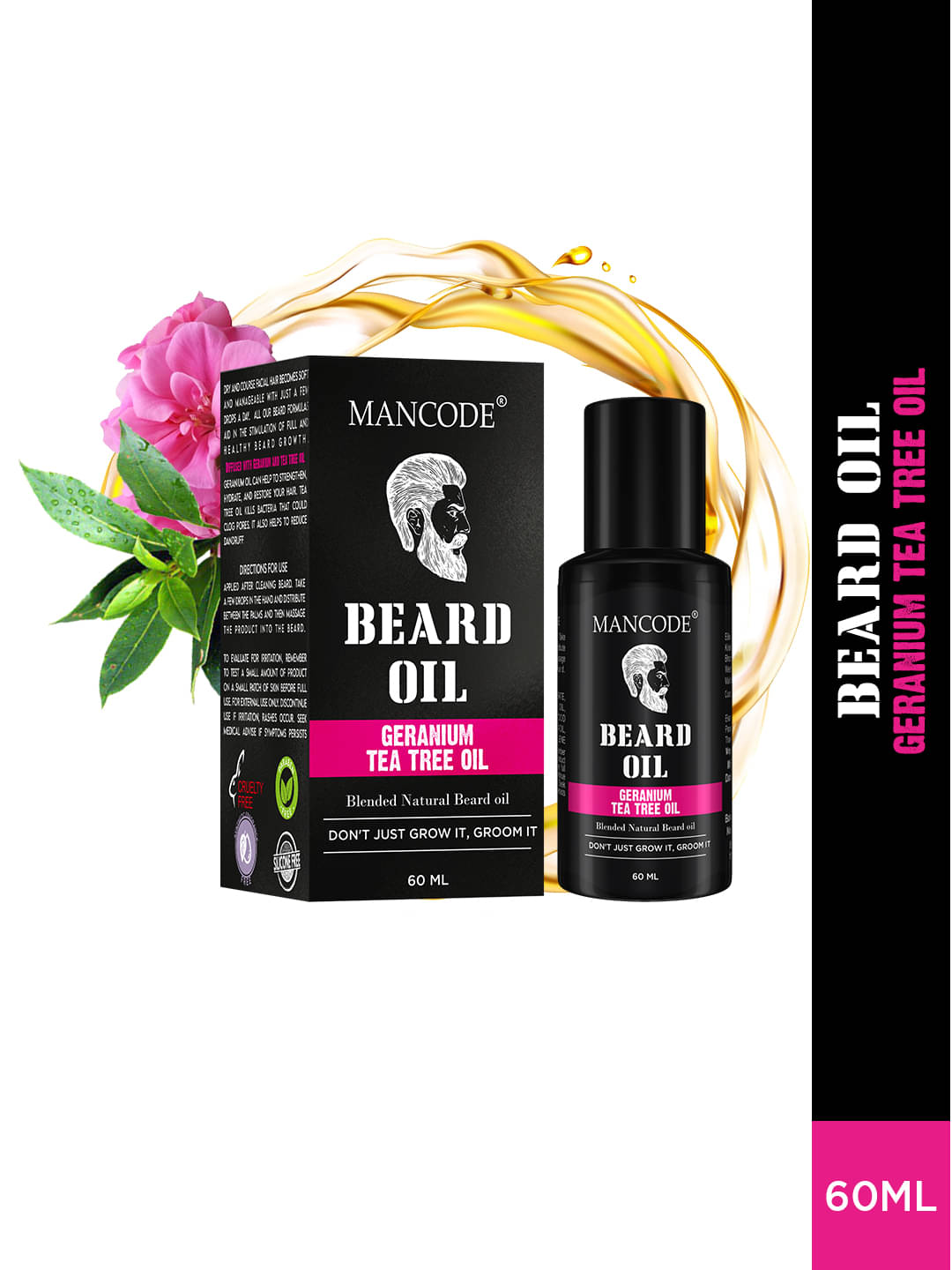     			Mancode Geranium Tea Tree Beard Oil 60 ml Pack of 1