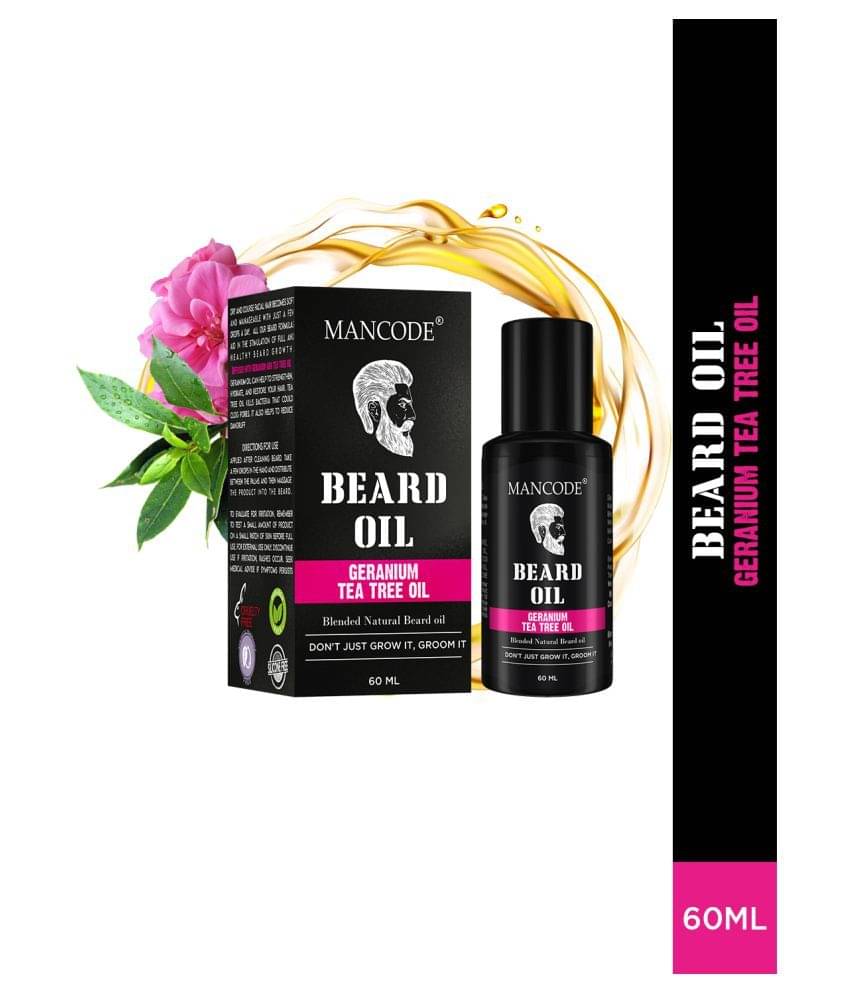 Mancode Geranium Tea Tree Beard Oil 60 ml Pack of 1 Mancode Geranium Tea Tree Beard Oil 60 ml Pack of 1
